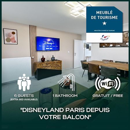 Le Chessy Disney - Logement Pour 6 A Disneyland Paris Avec Vue Sur Le Feu D Artifice Kültér fotó